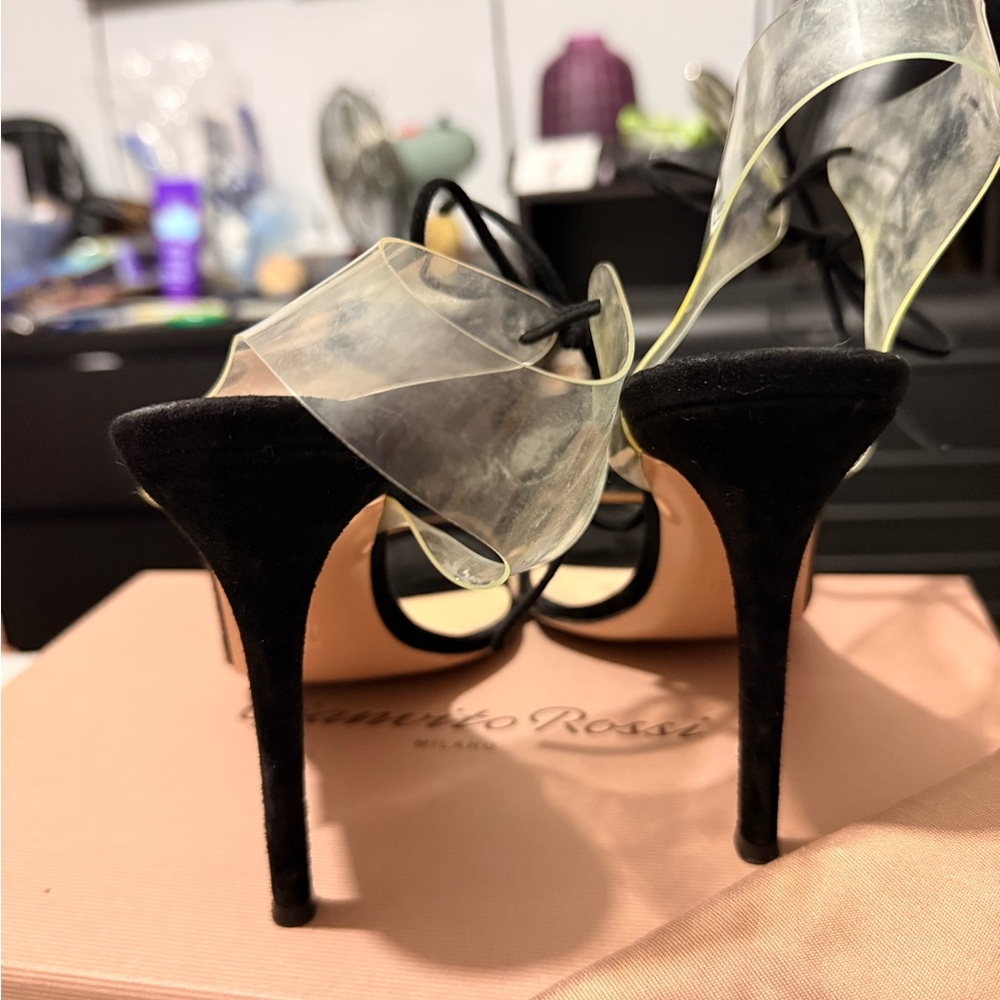 Gianvito Rossi Estelle suede and TPU sandals - Picture 6 of 9